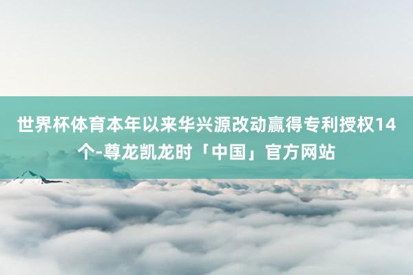 世界杯体育本年以来华兴源改动赢得专利授权14个-尊龙凯龙时「中国」官方网站