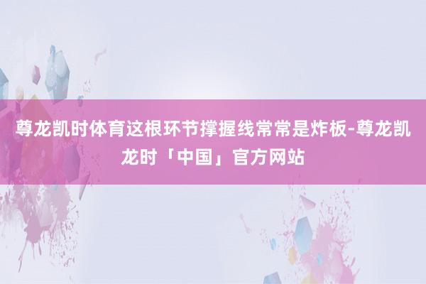 尊龙凯时体育这根环节撑握线常常是炸板-尊龙凯龙时「中国」官方网站