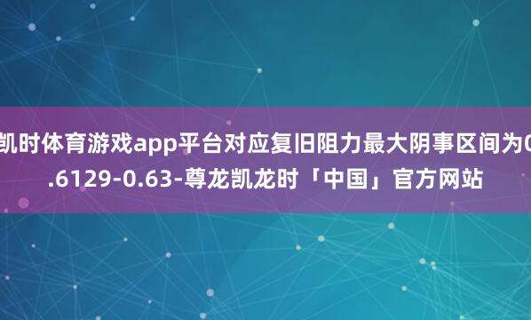 凯时体育游戏app平台对应复旧阻力最大阴事区间为0.6129-0.63-尊龙凯龙时「中国」官方网站